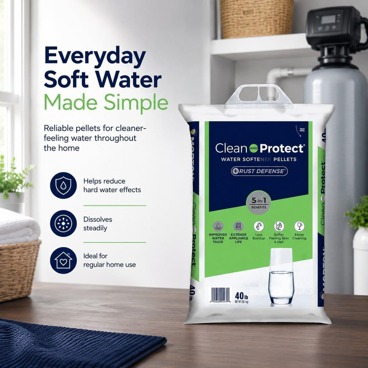 40 lb Water Softener Salt Crystals (Pack of 2) Q171