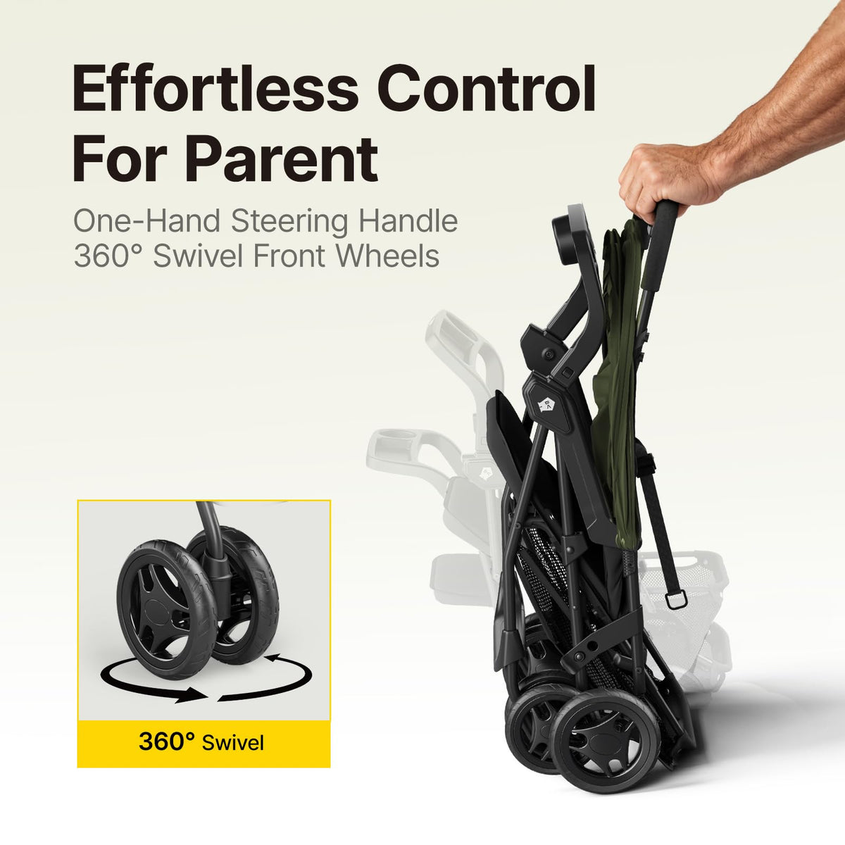 Lightweight Umbrella Travel Stroller with Near-Flat Recline Seat A4411