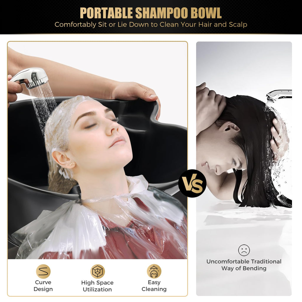 Portable Shampoo Bowl Unit with 2 Bucket F506577