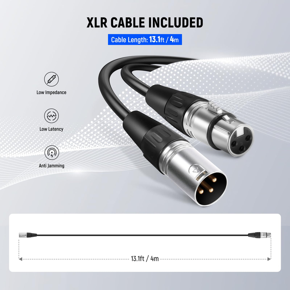 Cardioid Dynamic Microphone with XLR Cable C7008