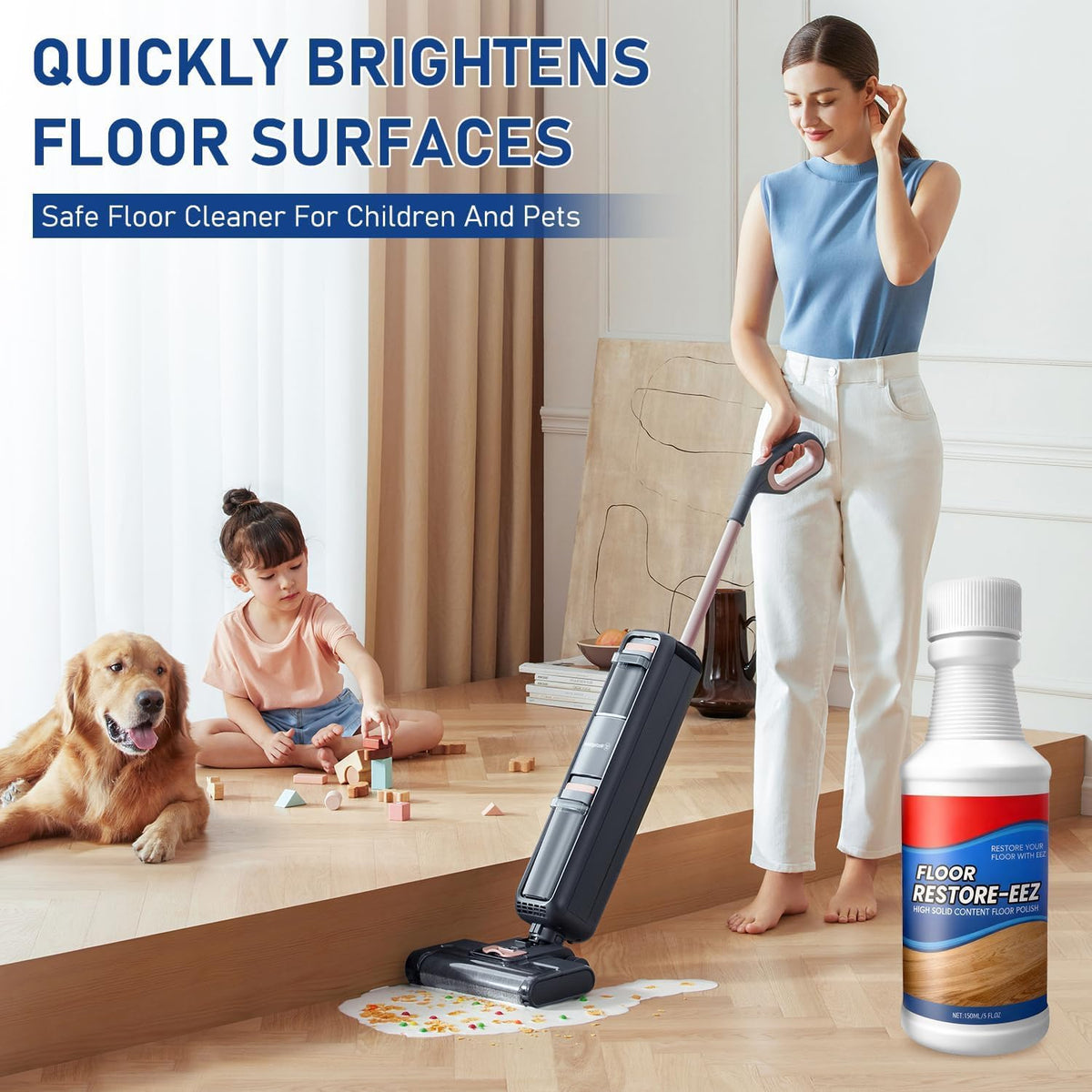Floor Restore Cleaner, High Solid Content Floor Polish (2 PACK) T646970