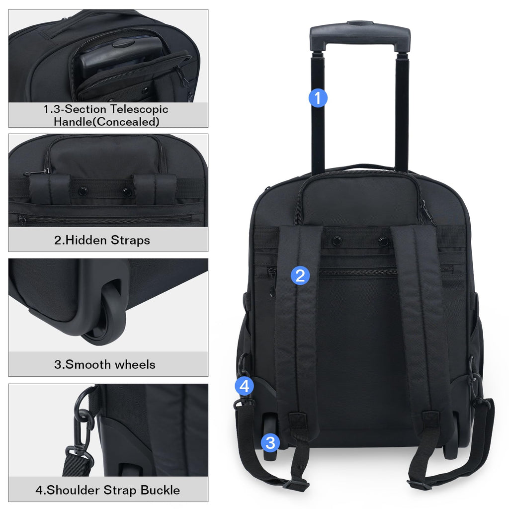 16-inch Underseat Carry On Suitcase Black N610357
