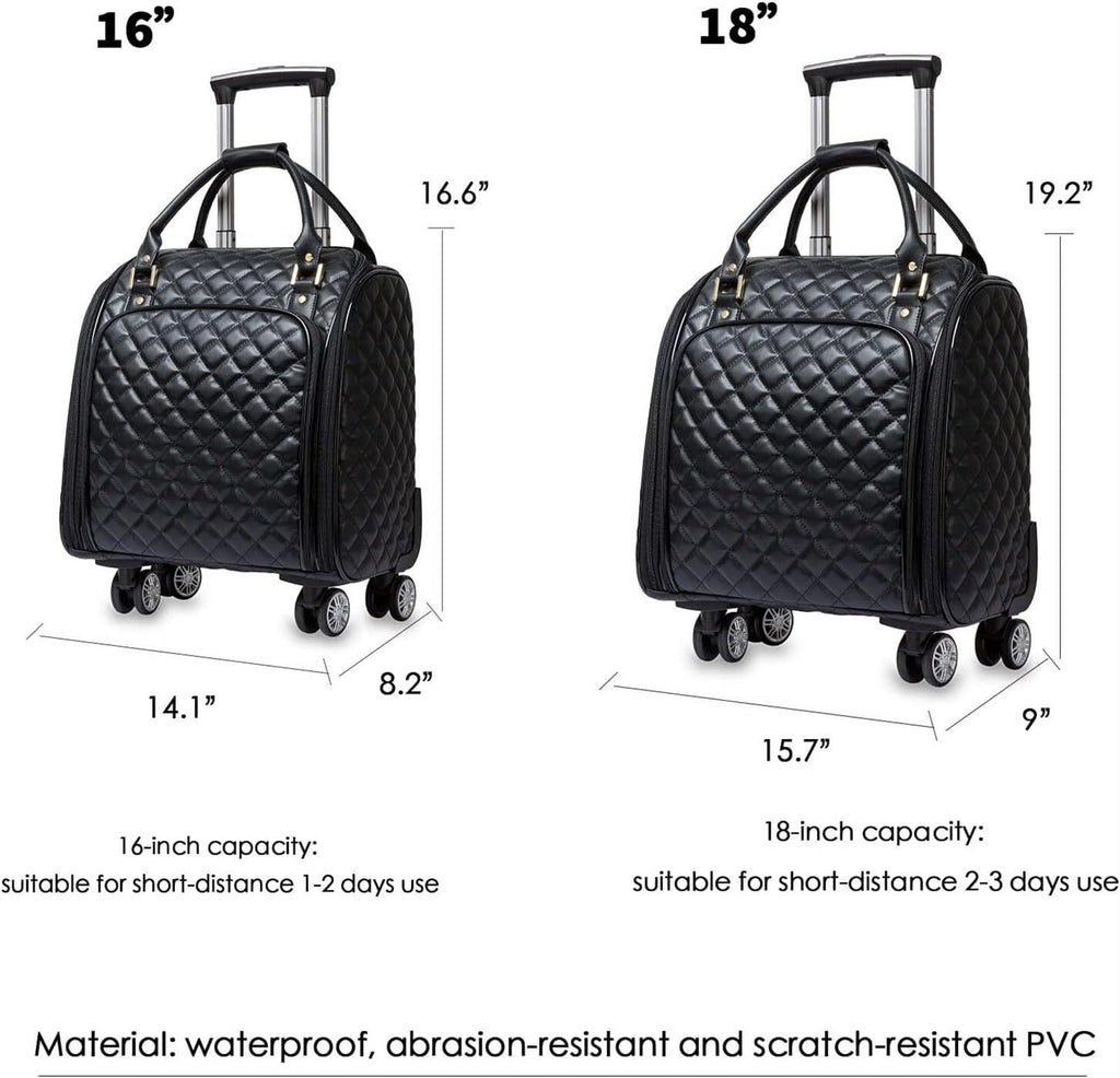 Black 18inch Softside Spinner Wheel Underseat Carry On Suitcase M40984