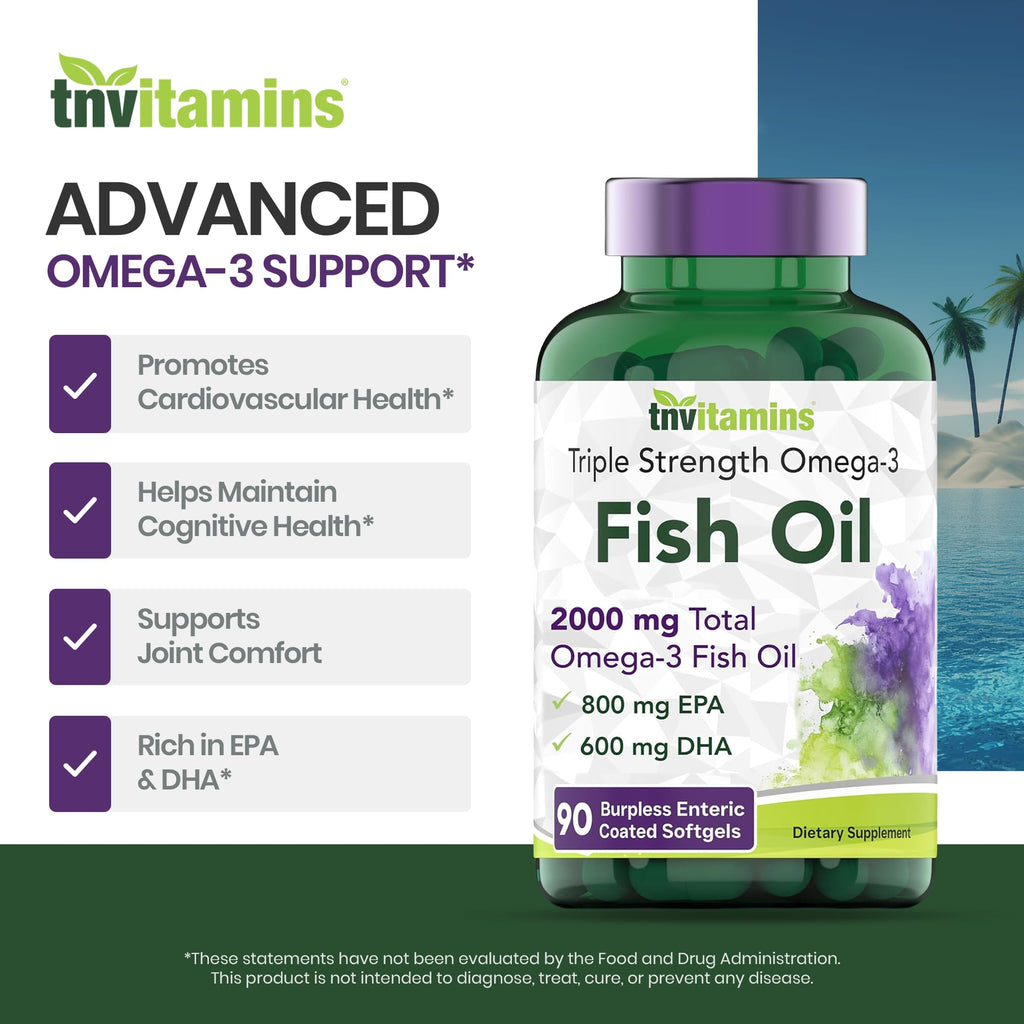 2000mg Omega-3 Fish Oil 90 Softgels Q921456