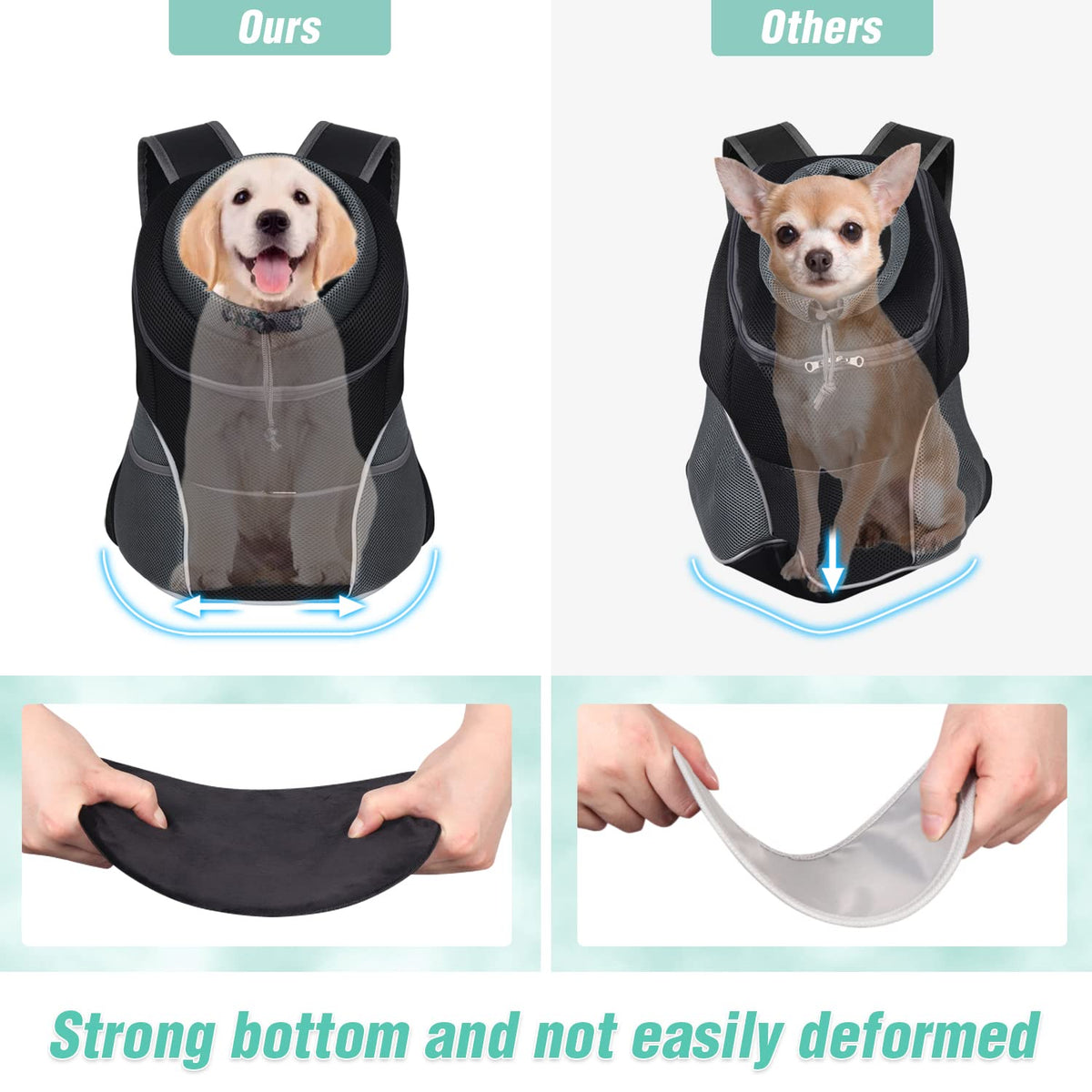 Adjustable Breathable Dog Carrier Backpack T7426