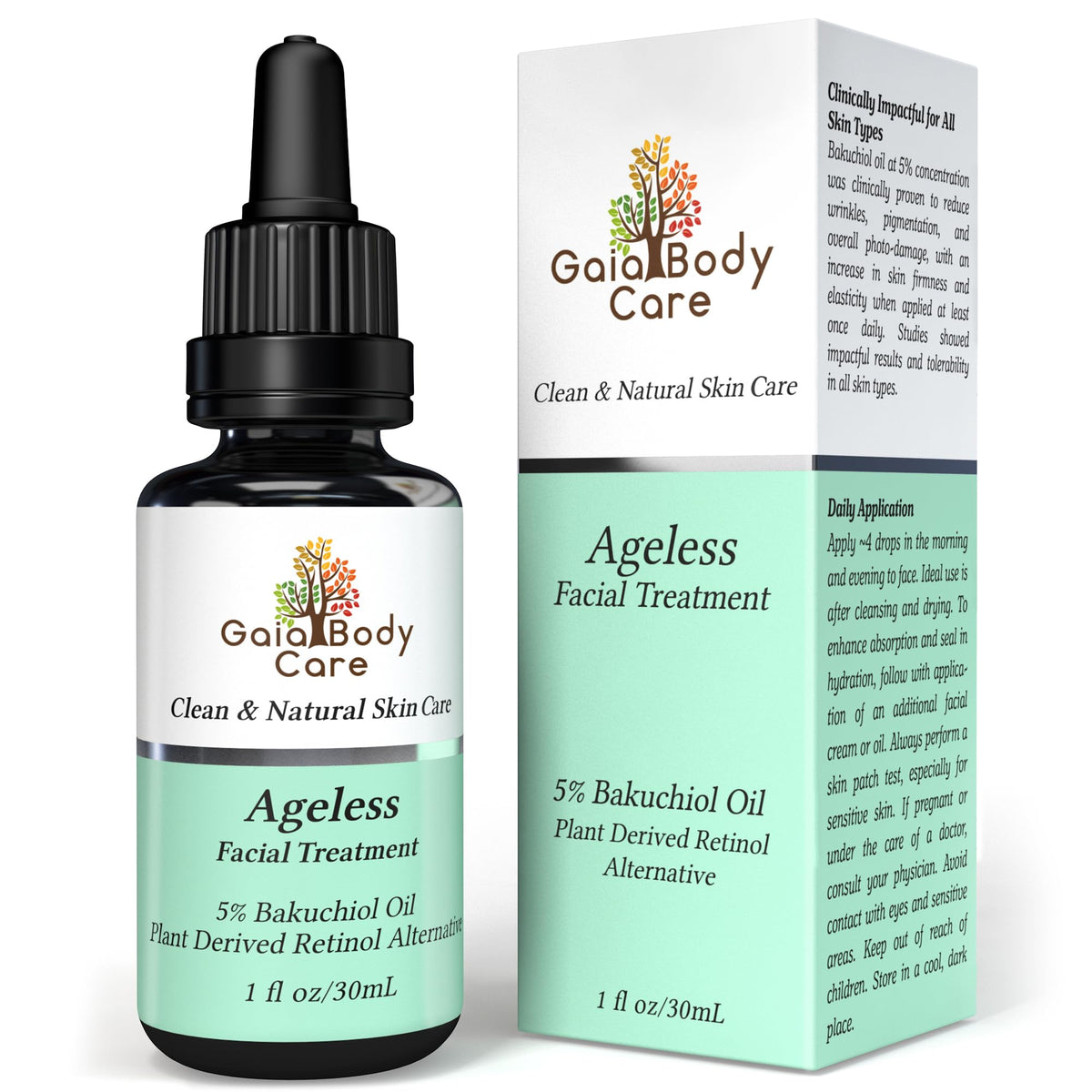 5% Bakuchiol Oil Organic Facial Oil 1oz Rose S2237