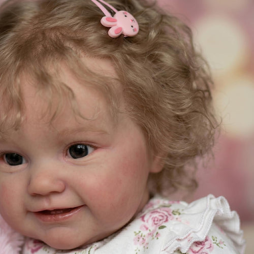 20 Inches Real Baby Size Curly Hair Full Body Vinyl Reborn Baby Doll H8841