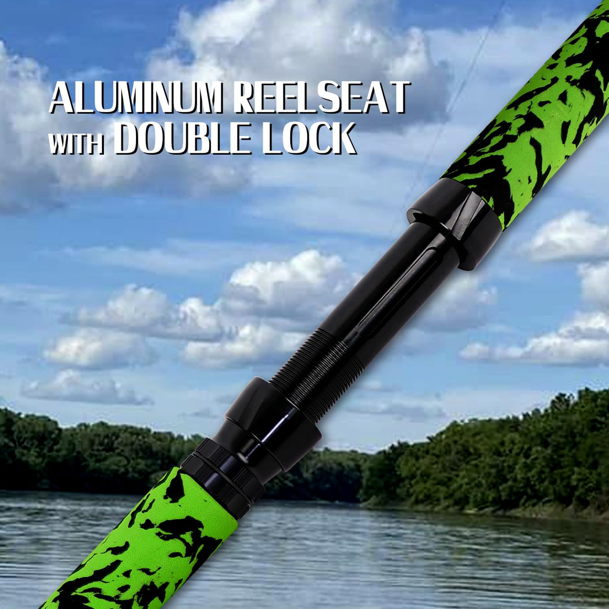 Green Catfish Fishing Rod 2 Piece V3140