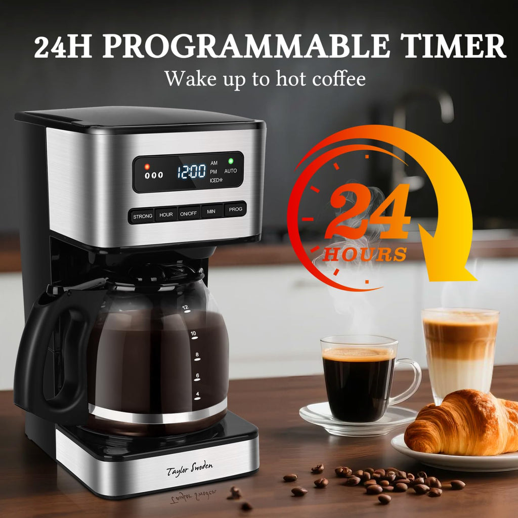 Programmable 12 Cup Drip Coffee Maker Y2874