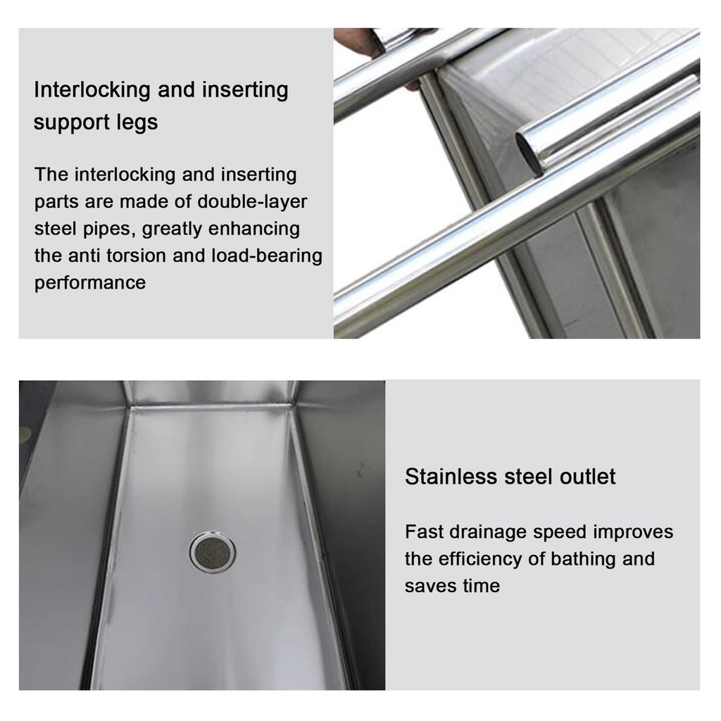 Stainless Steel Dog Grooming Tub with Stairs and Faucet G1723