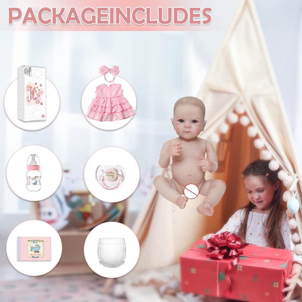 20 Inch Realistic Lifelike Newborn Baby Doll Girl with Vinyl Body P6580