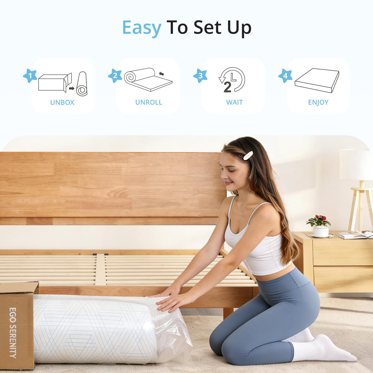 10 Inch Cooling Green Tea Gel Memory Foam Mattress G825444