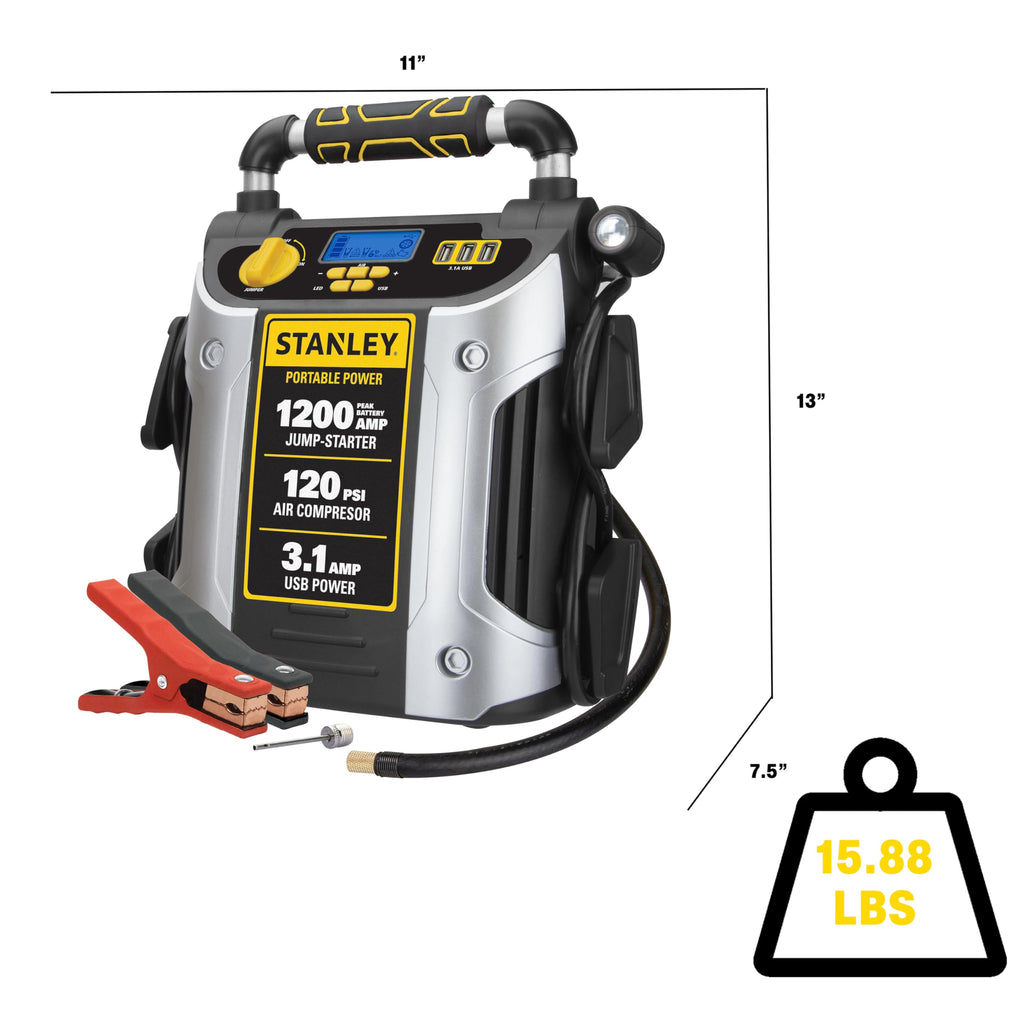 1200 Peak Amp Jump Starter with 120 PSI Inflator U8570