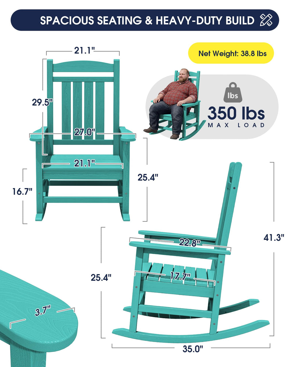 Oversized Outdoor Rocking Chair T5567