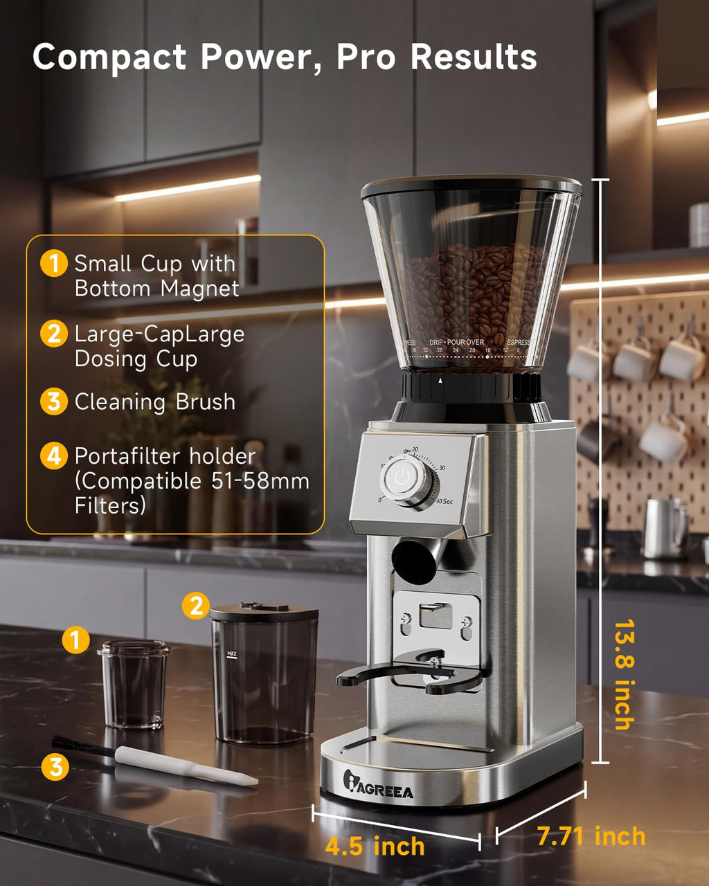 Conical Burr Espresso Grinder S489