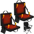 2 Pcs Portable Foldable Heated Seat Cushion USB Powered 3 Mode Adjustable Pad with Pocket V126