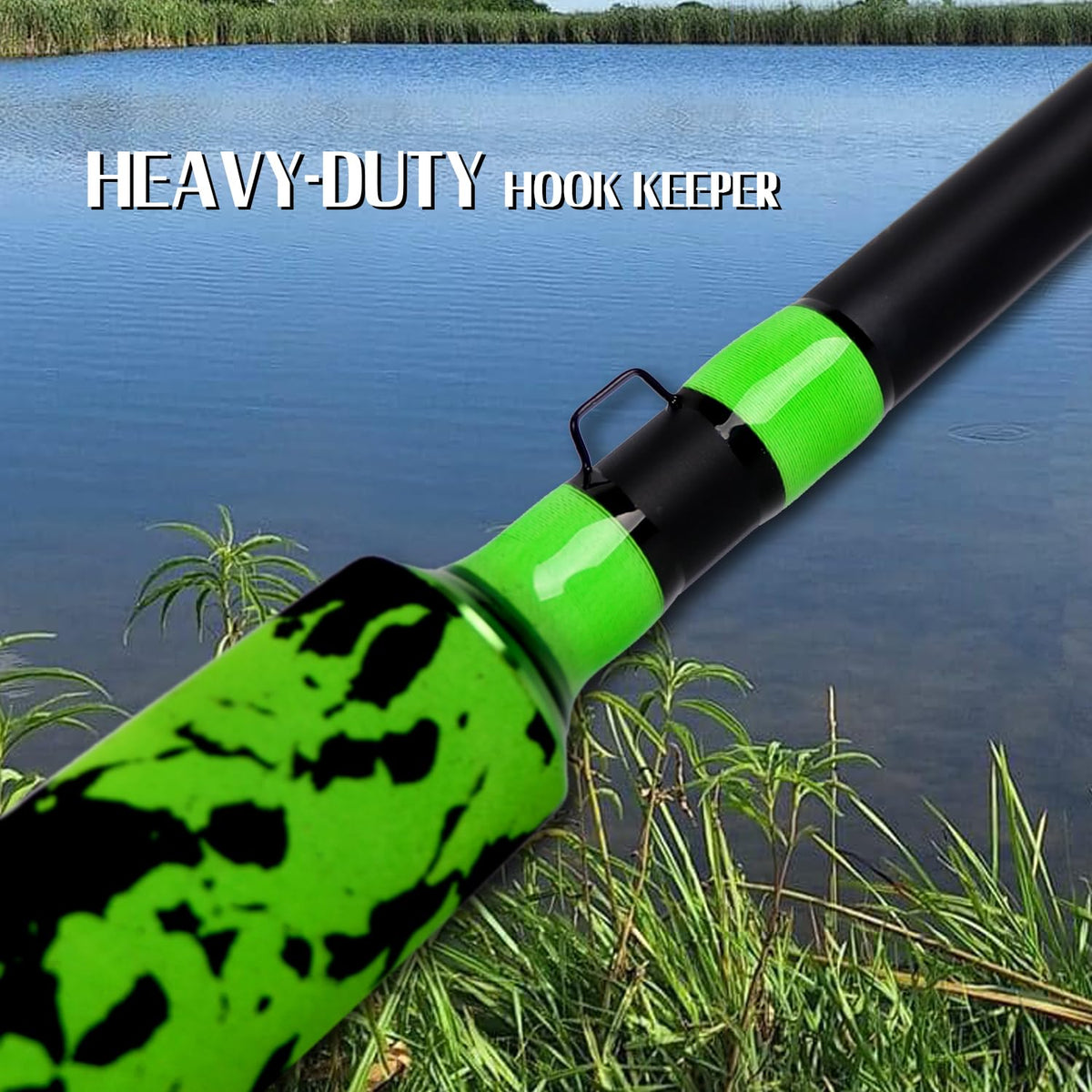 Green Catfish Fishing Rod 2 Piece V3140