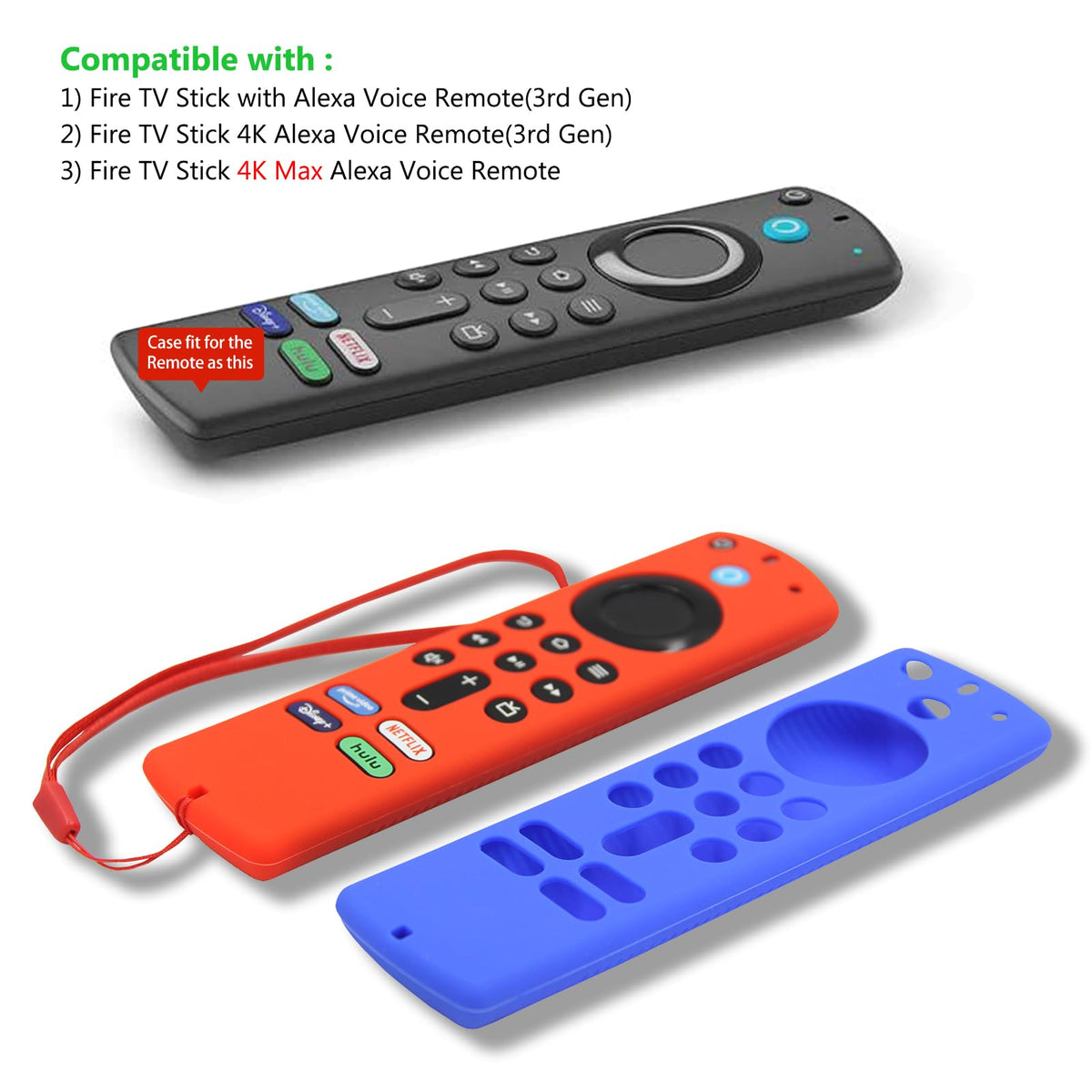 Silicone Remote Cover Case with Wrist Strap M579