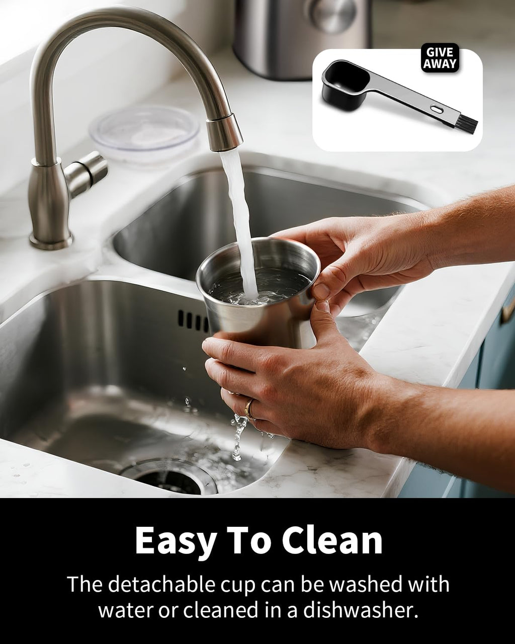 Electric Blade Coffee Grinder with Removable Stainless Steel Bowl V38695