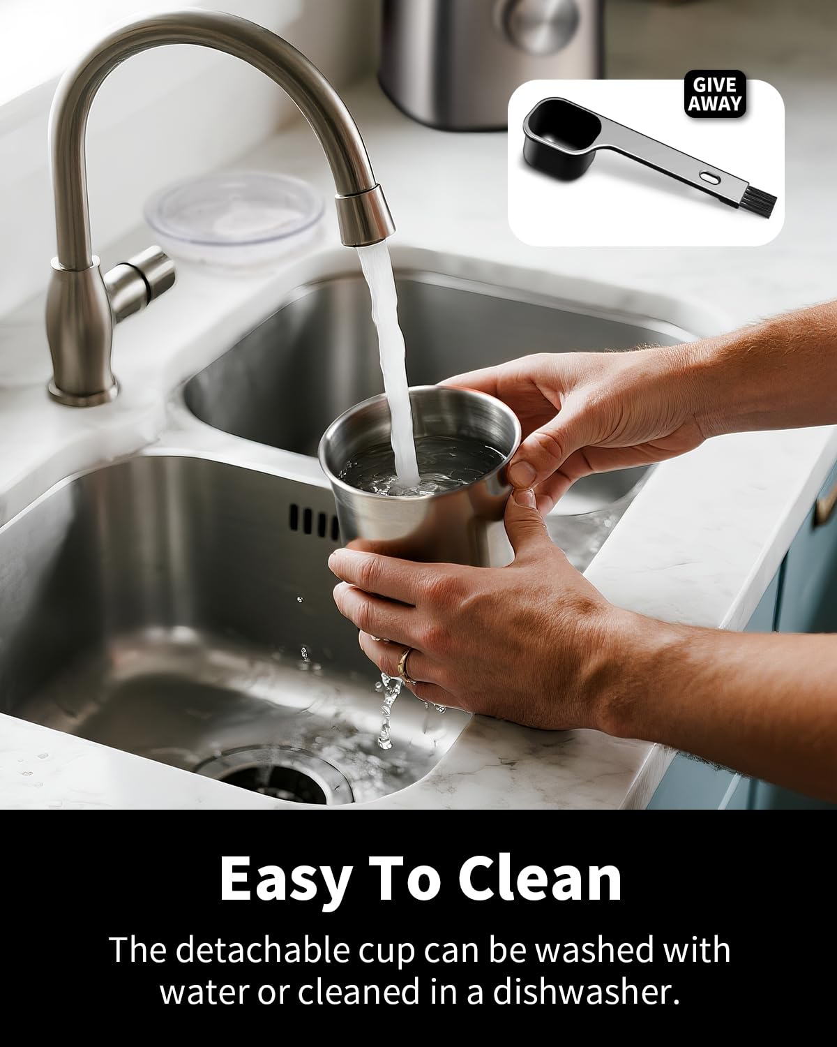 Electric Blade Coffee Grinder with Removable Stainless Steel Bowl V38695