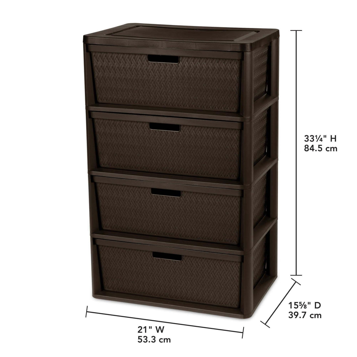 Brown 4 Drawer Storage Tower H35943