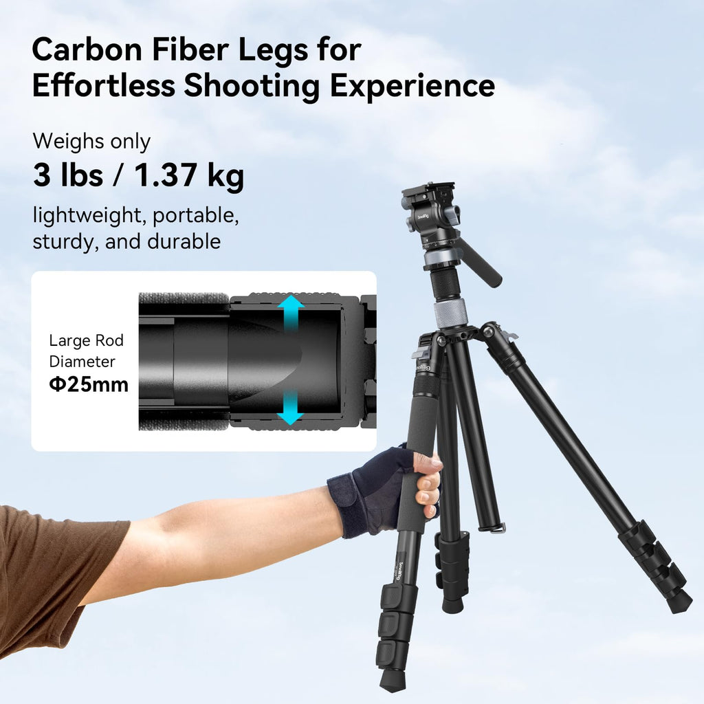 Carbon Fiber Video Travel Tripod Y20508