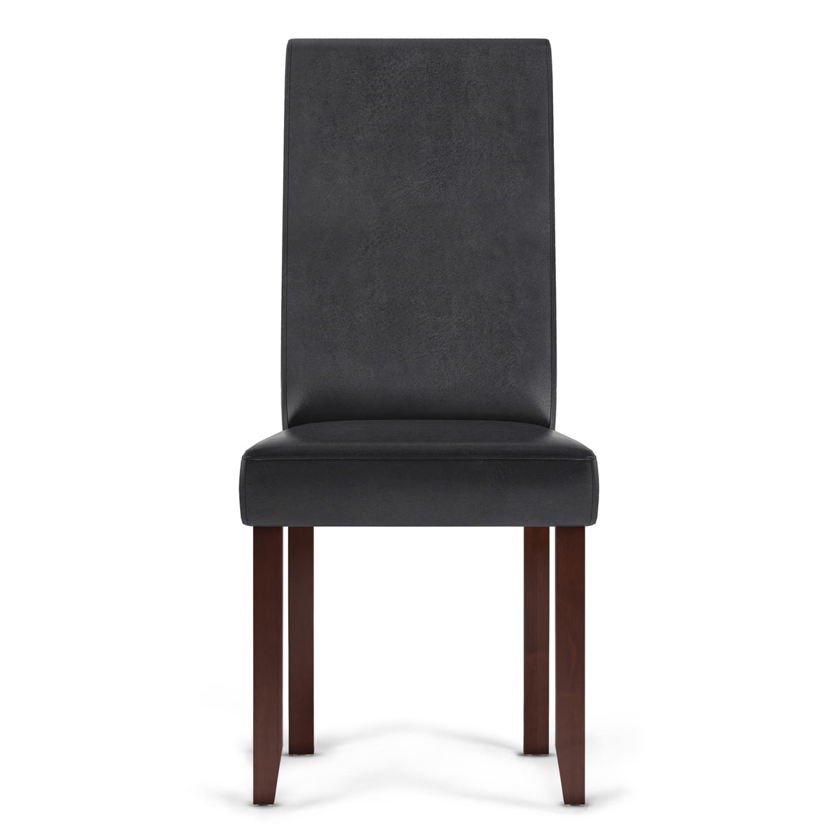 Vegan Leather Parsons Dining Chairs Black Set of 2 N264