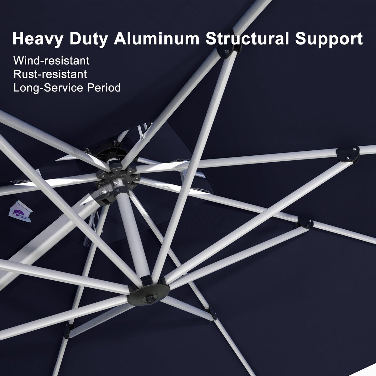 10 FT Navy Blue Cantilever Patio Umbrella I24176