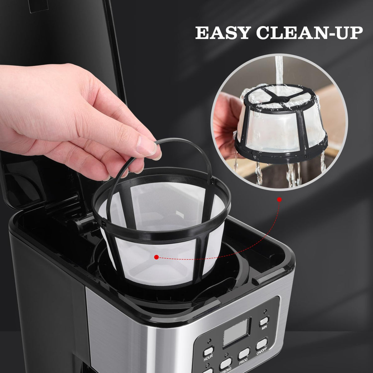 Programmable 12 Cup Drip Coffee Maker Y2874