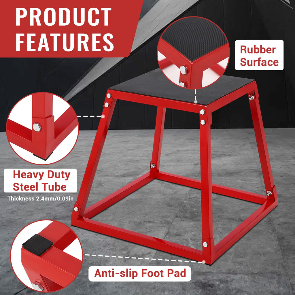 Steel Jump Box Set with Non-Slip Rubber Pad R4781