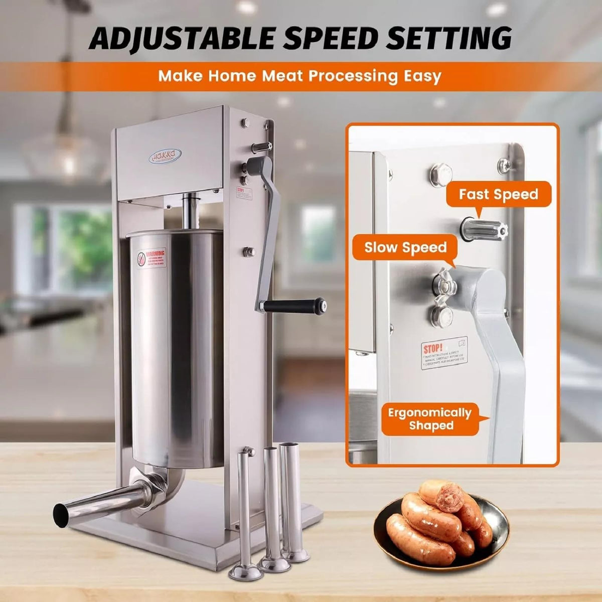 25 Lb Stainless Steel Vertical Sausage Stuffer J7840