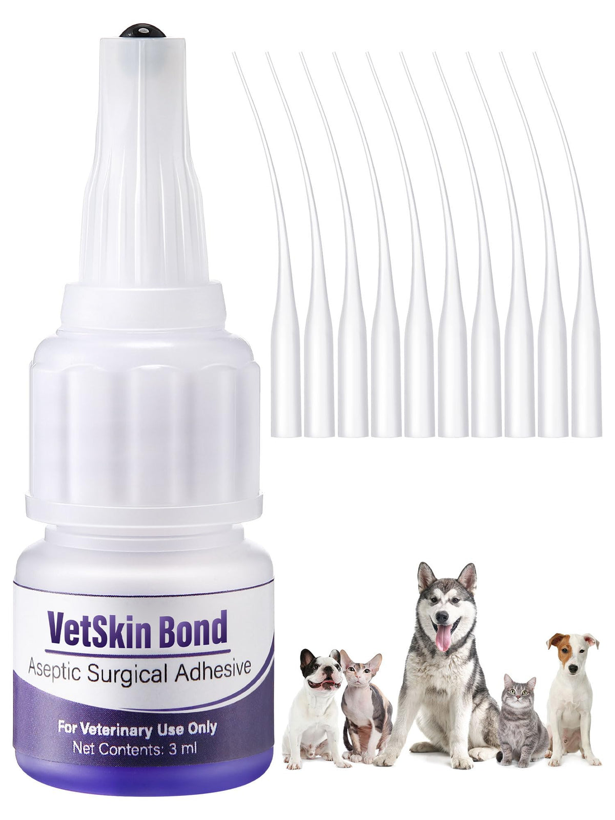 3ml Veterinary Surgical Skin Glue with 10 Applicators Z19207