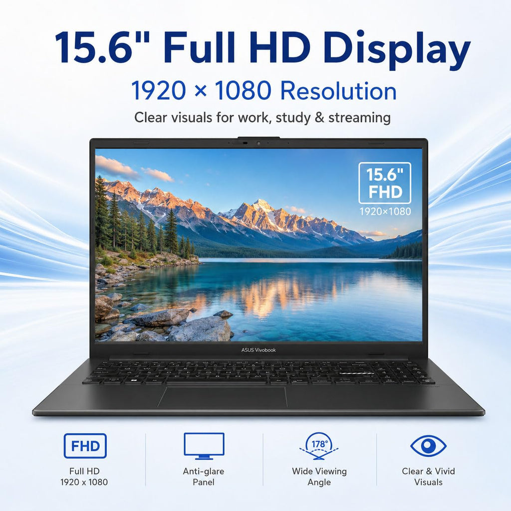 15.6" FHD Laptop AMD Ryzen 5 8GB RAM 512GB SSD A5996