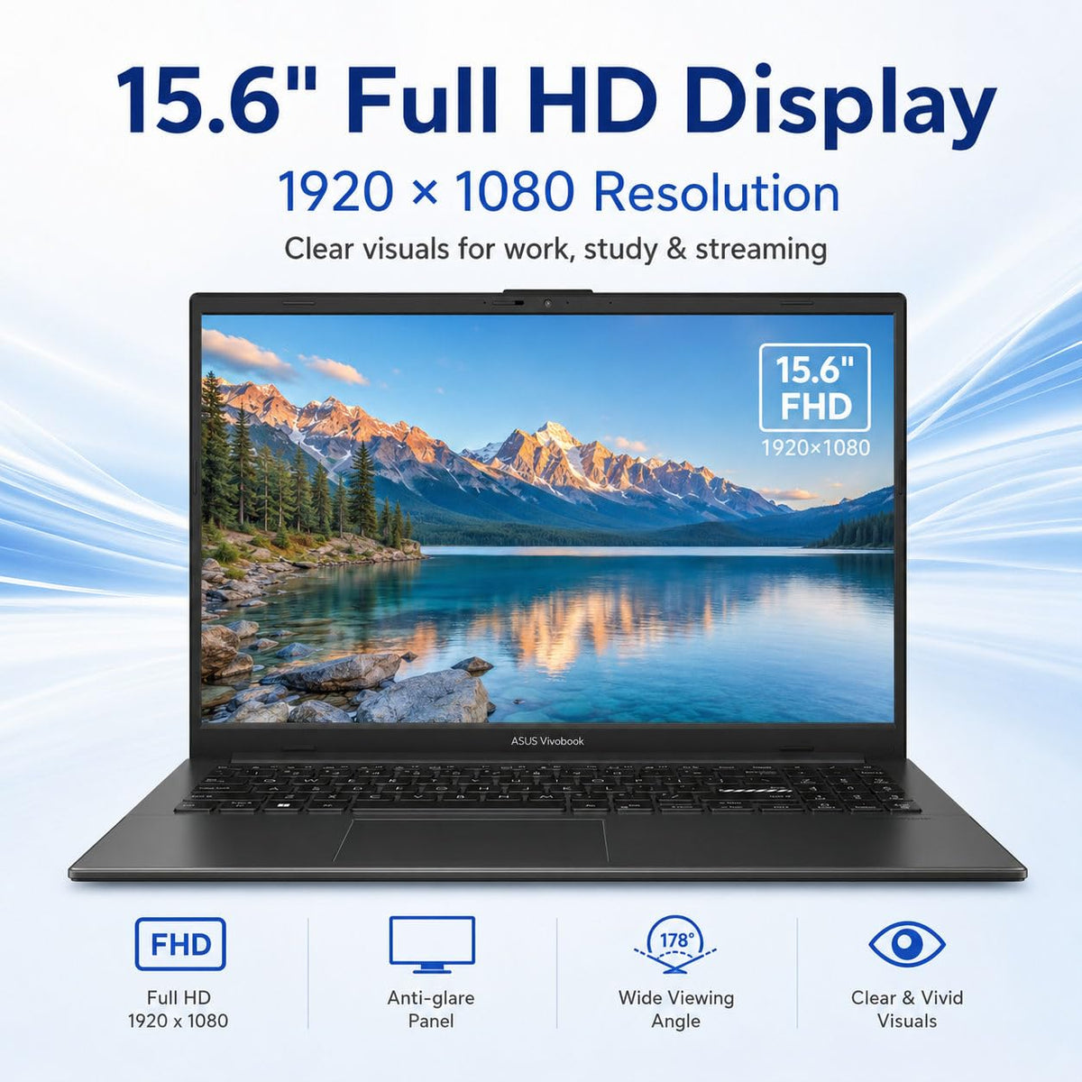15.6" FHD Laptop AMD Ryzen 5 8GB RAM 512GB SSD A5996