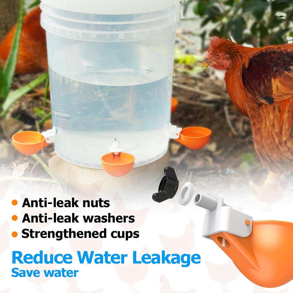 Large Automatic Chicken Waterer Cups with Inserts 5 Pack E8196