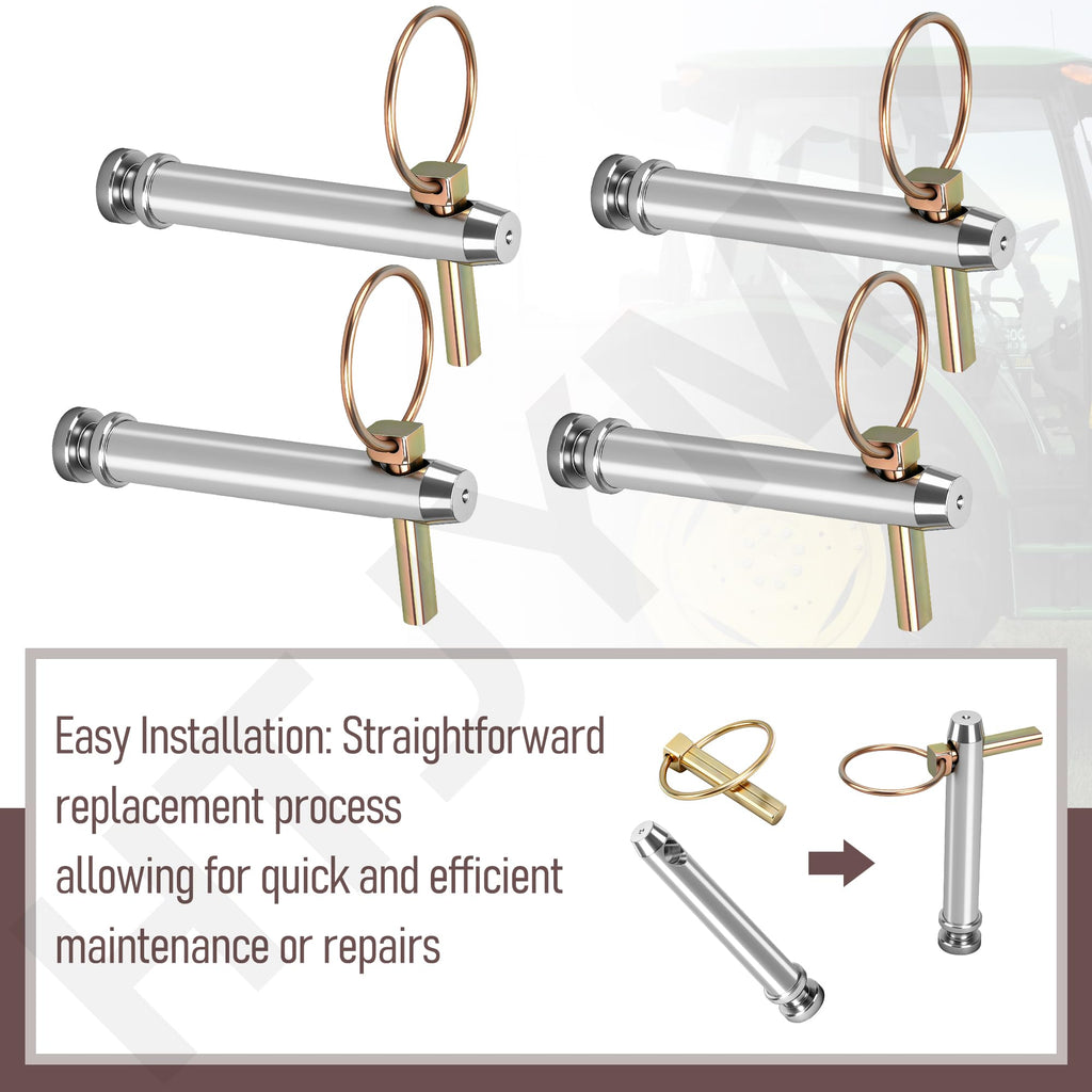 Cat 1 Top Link Pin Hitch Accessories, 4 Pack, 5-1/2, 3/4" Z643142
