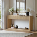 59'' Oak Console Table with Drawers I442139