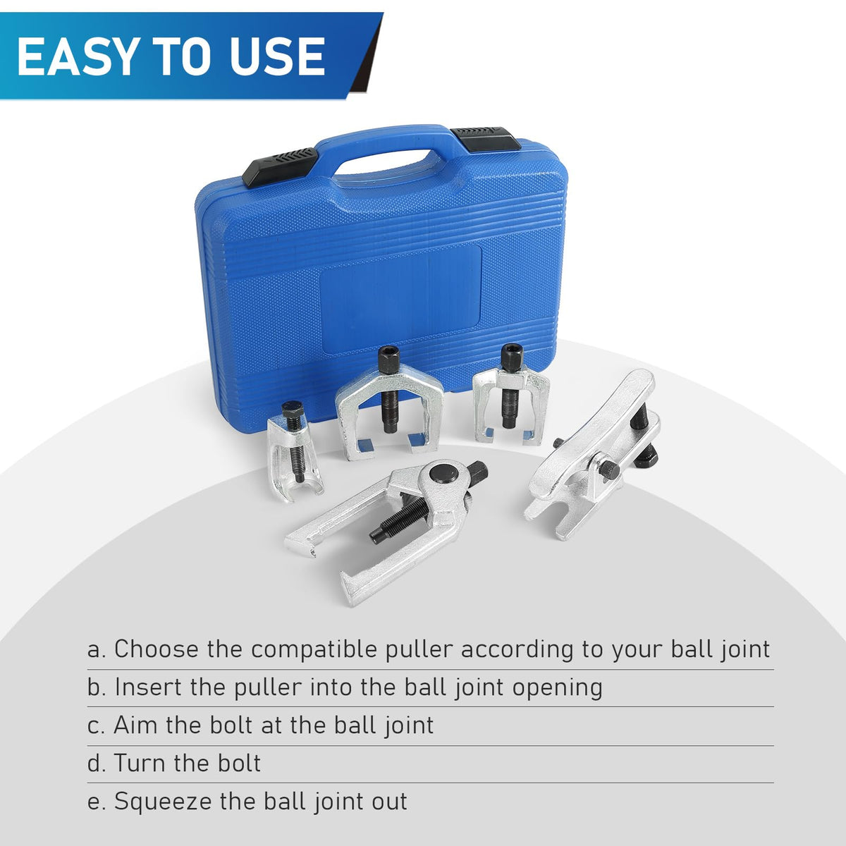 5pcs Ball Joint Separator Pitman Arm Puller Tie Rod End Tool Set K4429