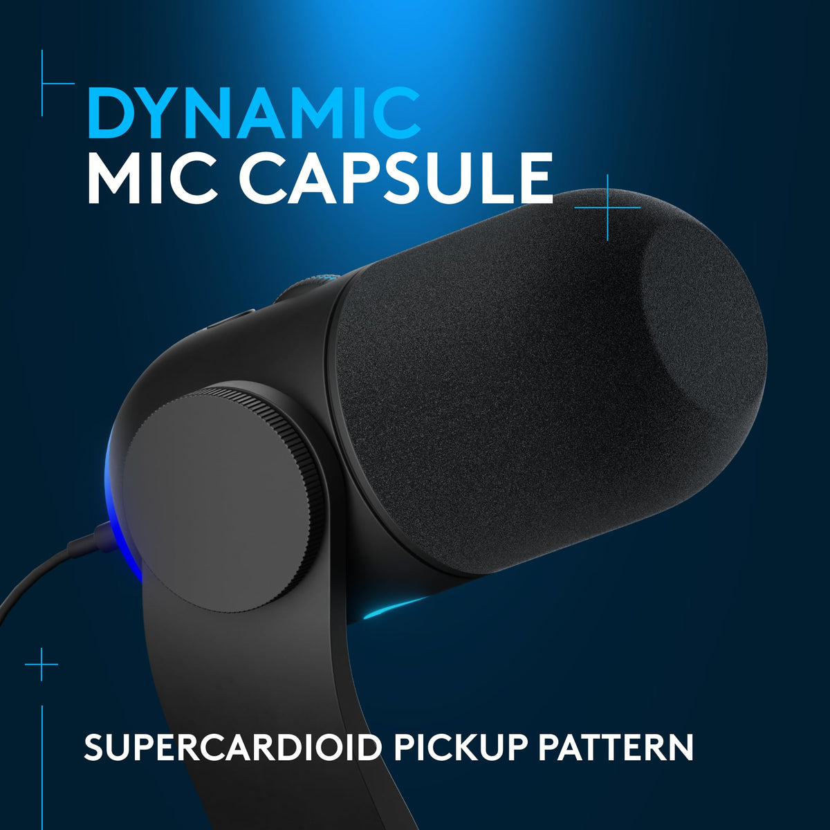 Black USB Dynamic Gaming Microphone A36558