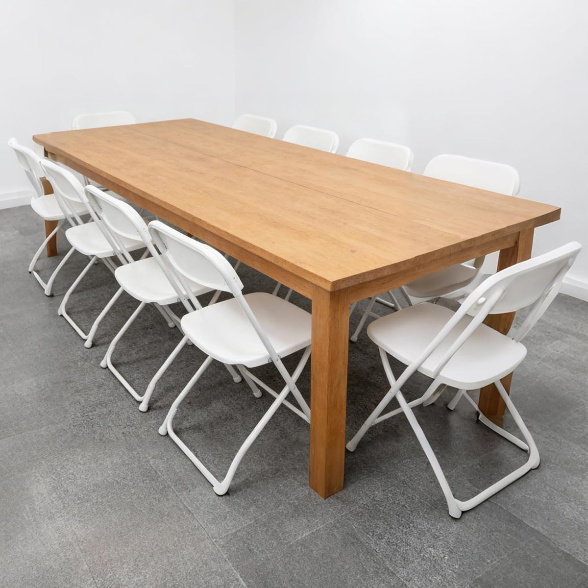 White 10 Pack Plastic Folding Chairs with Steel Frame Y872