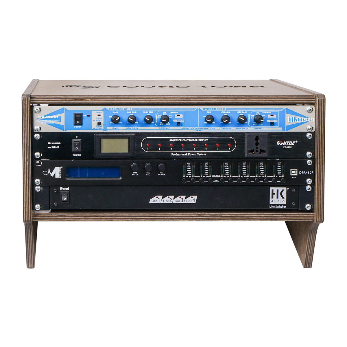 4U Angled Desktop Studio Rack with Baltic Birch Plywood F819501