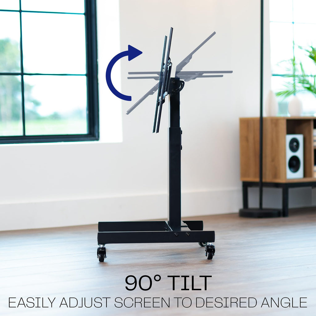 Low Height TV Cart for 32 to 75 inch Screens, Black Z8282