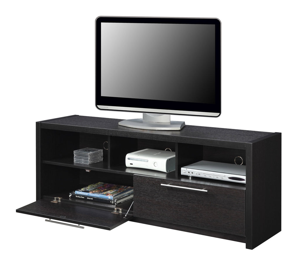 Espresso TV Stand with Storage Cabinets & Shelves I769