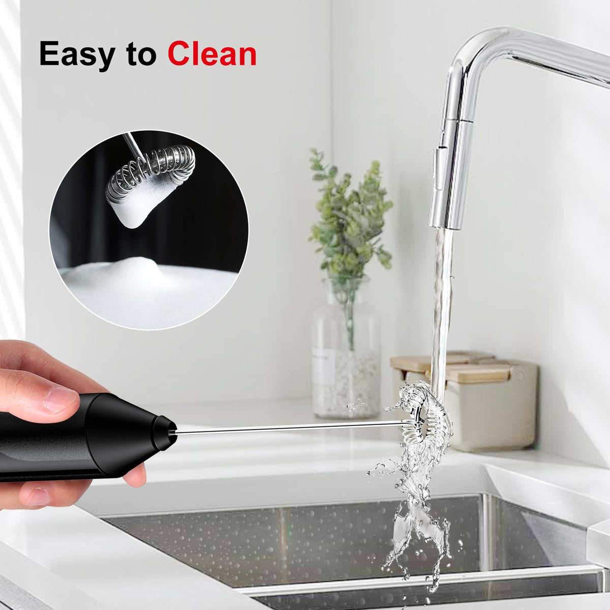Battery Operated Black Milk Frother R3717