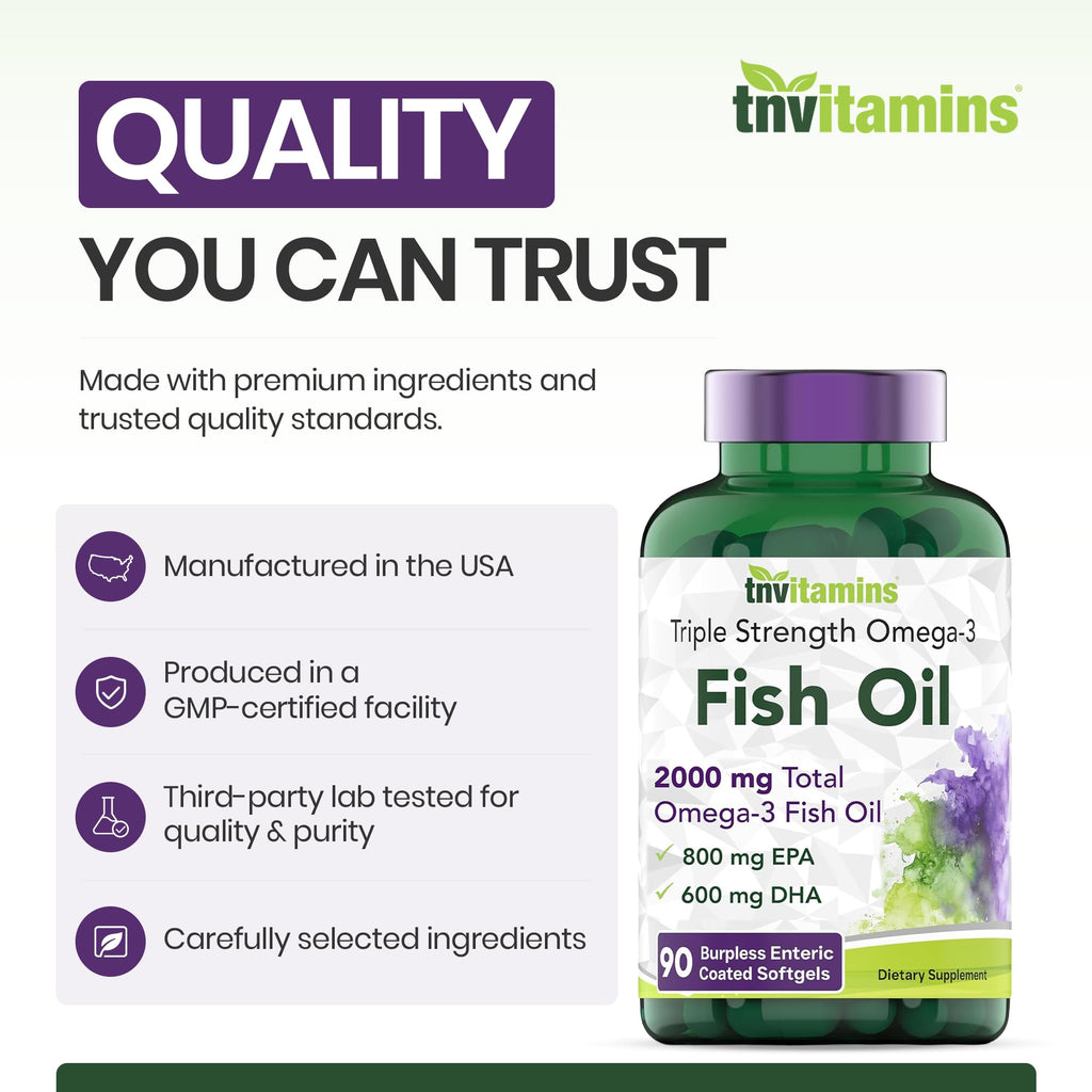 2000mg Omega-3 Fish Oil 90 Softgels Q921456