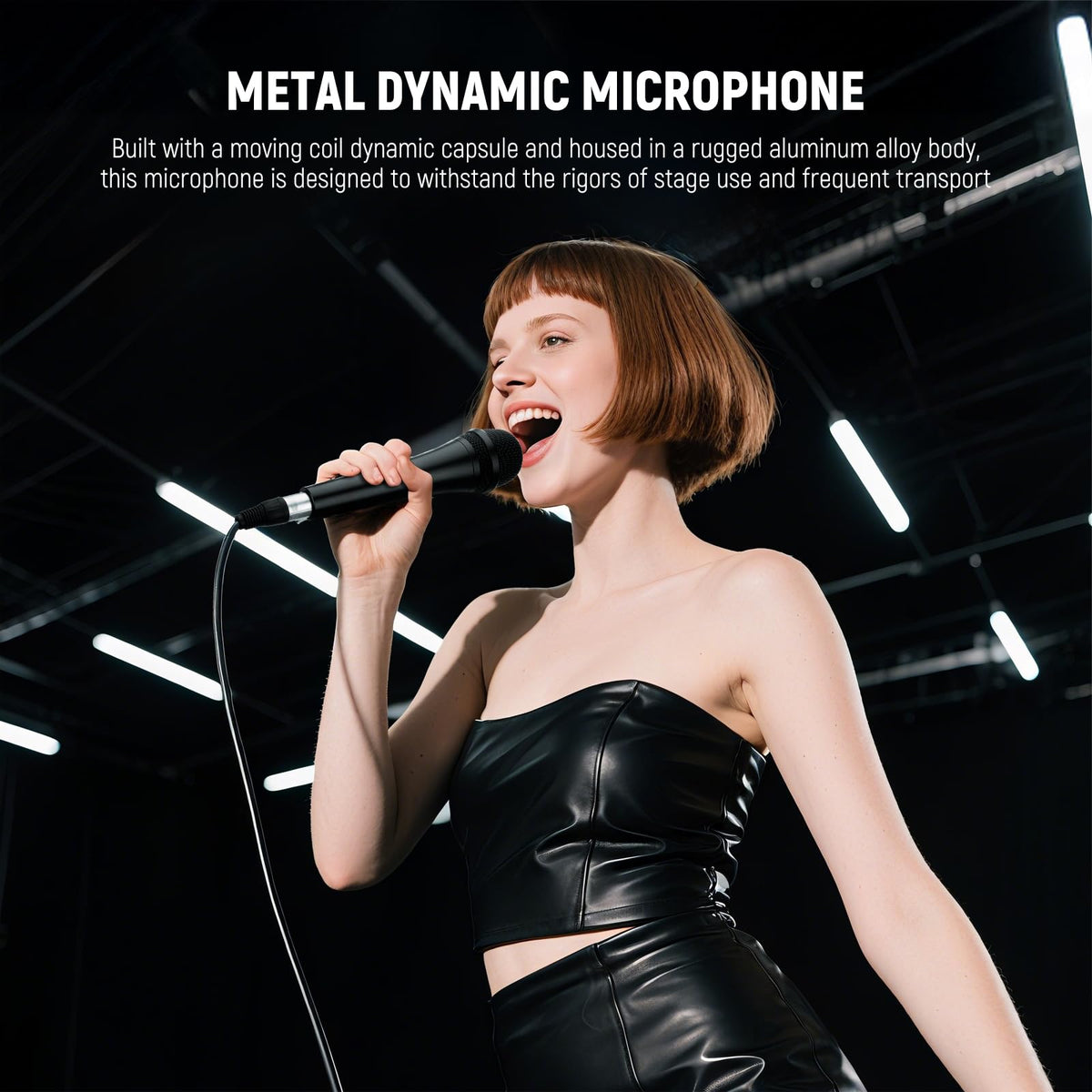 Cardioid Dynamic Microphone with XLR Cable C7008