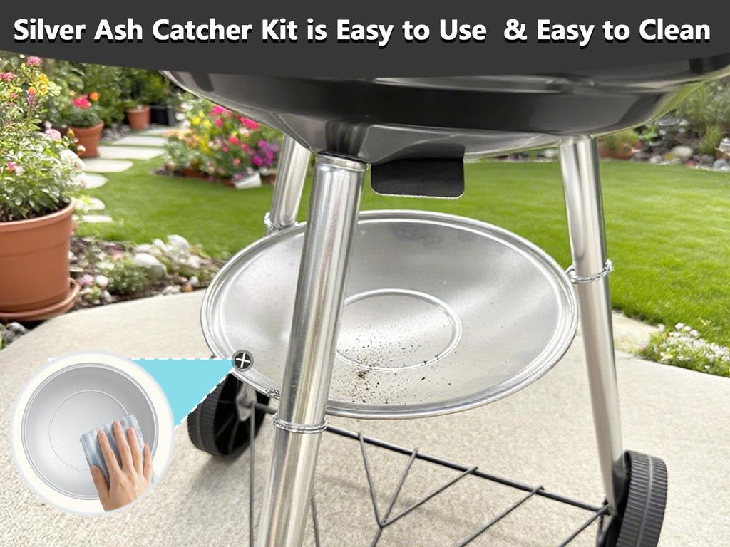 Silver Ash Catcher Pan for 22-inch Kettle Charcoal Grills C6442
