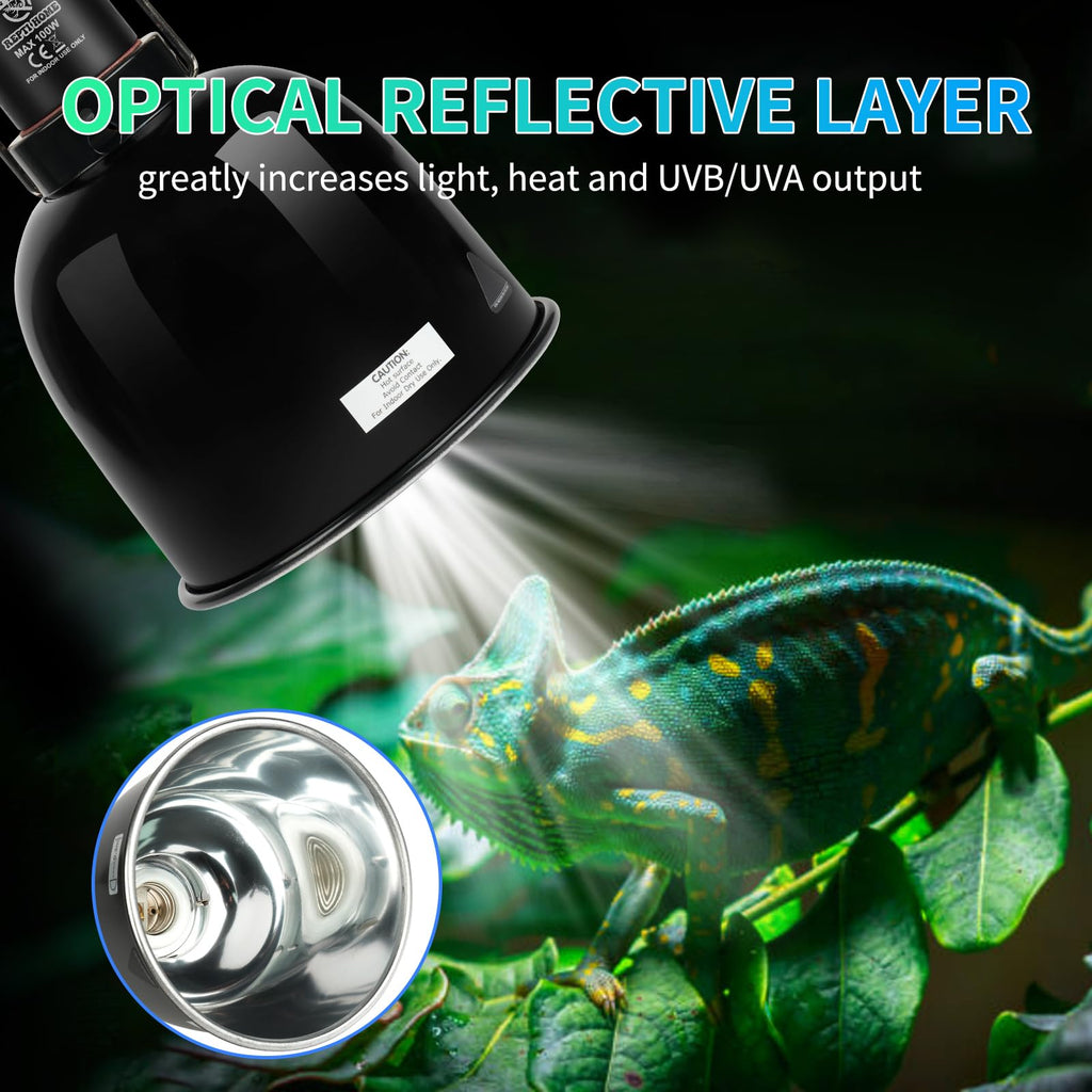 5.5 Inch Deep Dome Reptile Light Fixture with Dimming Thermostat D280152