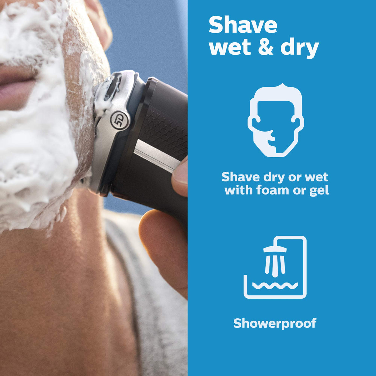 Cordless Rechargeable Wet & Dry Electric Shaver with Pop-up Trimmer V215