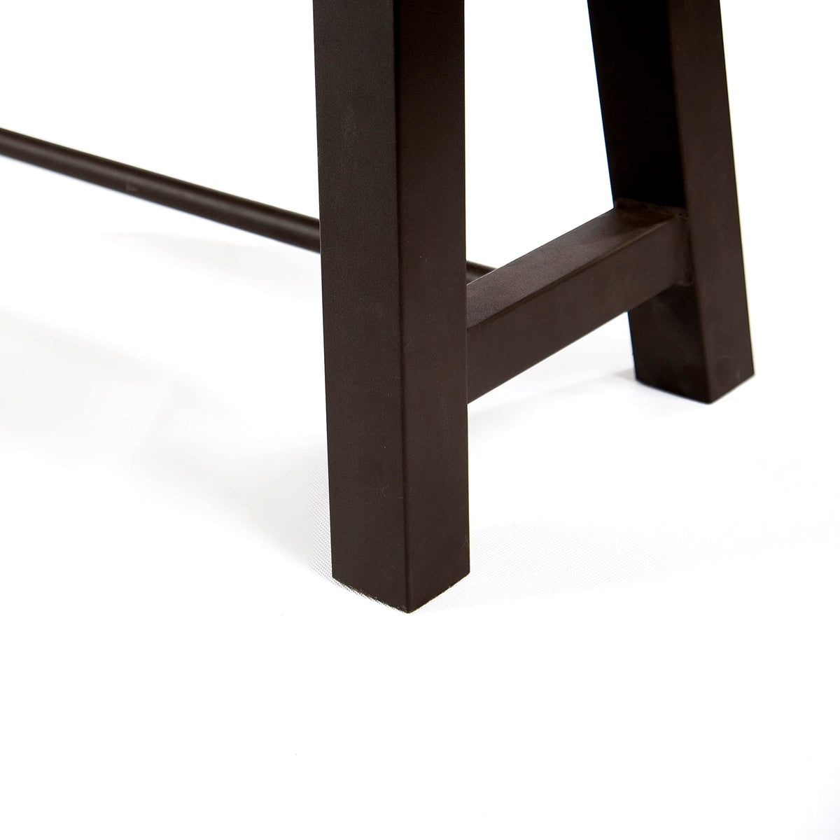 Acacia Wood Outdoor Bench with Metal Accents G486